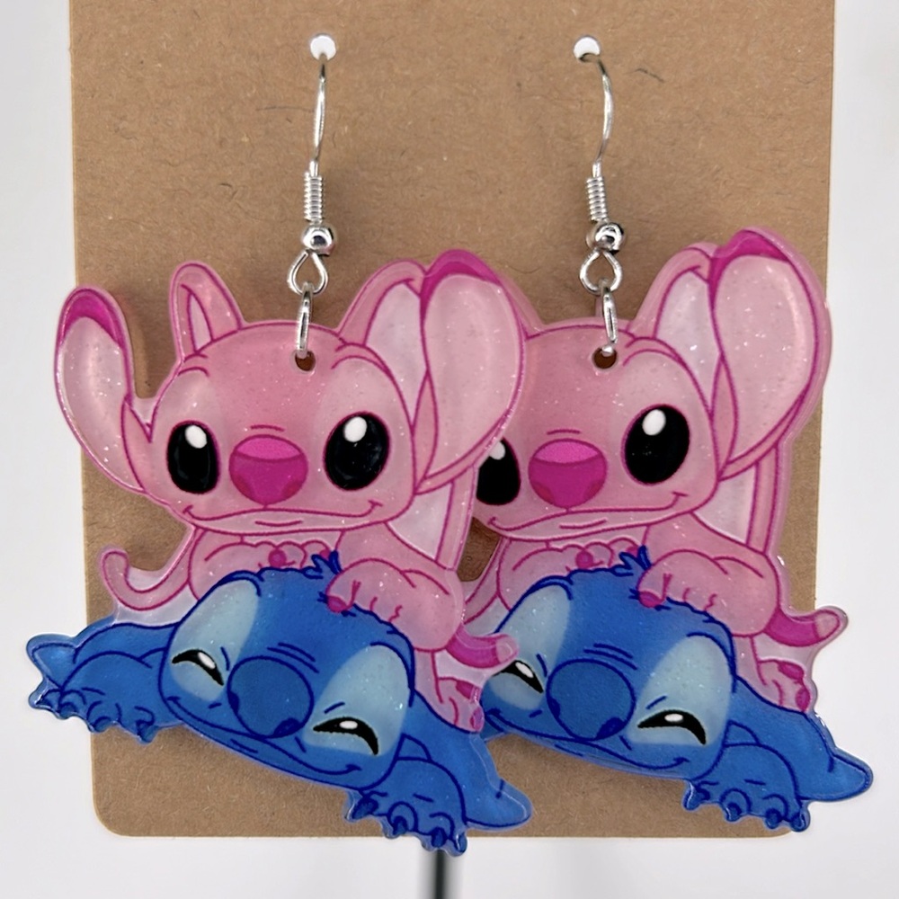 Acrylic Lilo and Stitch Earrings Cute Characters  Fashion Jewelry - Picture 4 of 4